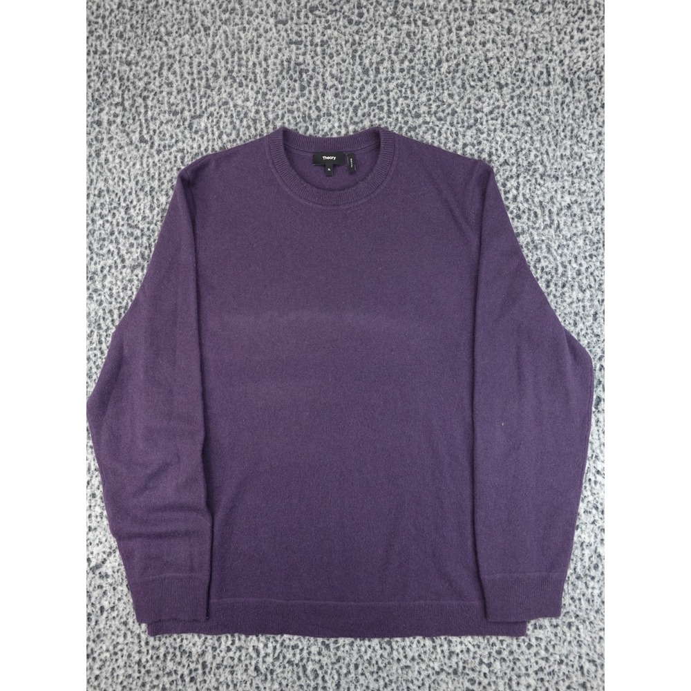 Theory Cashmere Sweater Mens XL Purple Crewneck Haider‎ O Knit